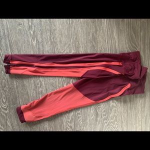 Lululemon Cropped Maroon leggings